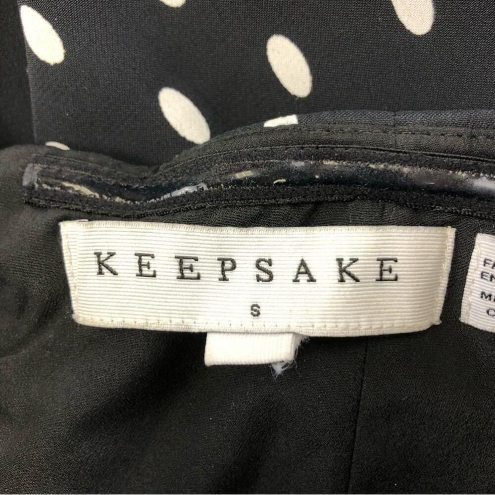 KEEPSAKE Soul Fire Mini Dress Size Small polka dot, black and white, strapless - Picture 12 of 15